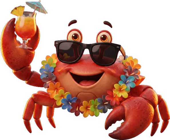 Beach party crab